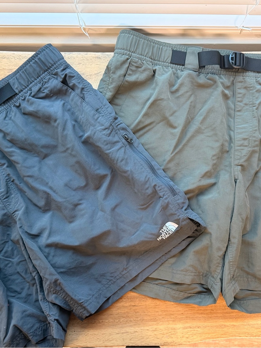 The North Face Charcoal Gray Elastic-Waist Shorts, bundle of TWO size XL - Picture 2 of 9